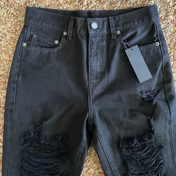 Carmar Black Ripped Jeans size 26 NWT - Picture 2 of 8